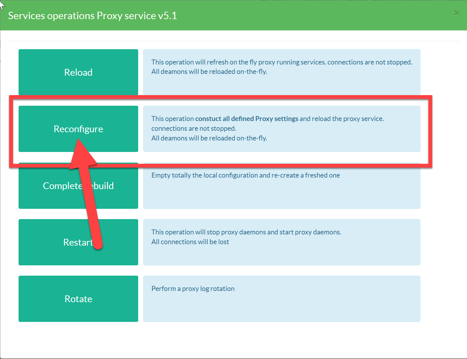 Disable manually the emergency mode | Artica Wiki