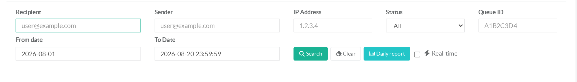 The Daily report button becomes available once a filter is set