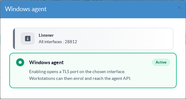 Start the Windows agent service